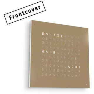 QLOCKTWO Earth 45 Frontcover Steel Series Hazelnut