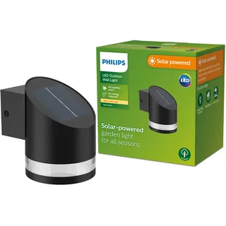 Philips Solarleuchte Kunststoff 12,2 cm inkl. Dämmerungssensor schwarz