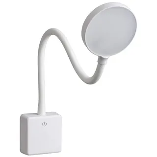 sebson LED Steckdosenlampe dimmbar 4W mit Schalter, Schwanenhals, Weiß | LED Leuchte für Steckdose mit flexiblen Leuchtarm, 4W 290lm neutralweiß 4000K, Steckdosenlicht Küche, Schlafzimmer