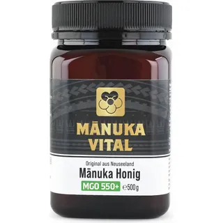 Manuka Vital MGO 550+ 500g | Das Manuka Honig ORIGINAL aus NEUSEELAND | 100% natürlich | Im Labor ANALYSIERTE Qualität | Pur & Roh
