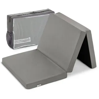 Hauck Reisebettmatratze hauck, Grau, Textil, Füllung: Kaltschaum, 60x120 cm, EN 71, alternative Größen erhältlich, Babymöbel, Babybetten, Reisebetten