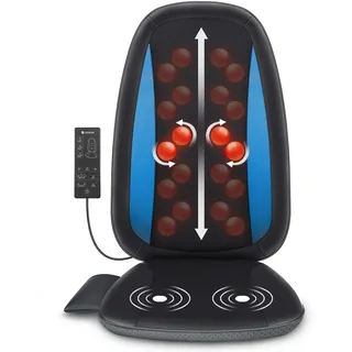 Comfier Shiatsu-Rückenmassagegerät mit Wärme – Tiefengewebe-Massagestuhl, Massagestuhl für vollen Rücken, Stuhlmassagegerät für Zuhause oder Büro, Geschenk für Damen, Herren