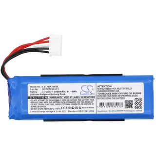 TCTK Akku 3000mAh Kompatibel mit [JBL] Flip 4, Flip 4 Special Edition Ersetzt GSP872693 01, GSP872693 03A, P763098 03A FBA