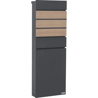 Zelsius Standbriefkasten Anthrazit inkl. Zeitungsfach