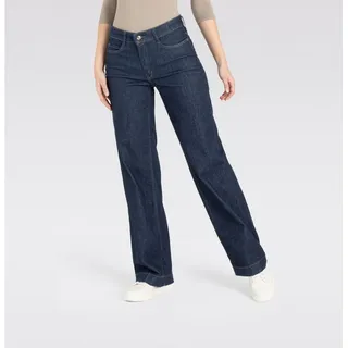 MAC Wide Leg Jeans mit Bügelfalte in Rinse-Waschung-D42 / L32