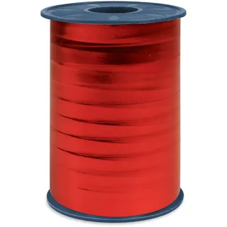 Präsent Geschenkband MEXICO einseitig hochglanzbeschichtet/Rückseite matt rot 10,0 mm x 250,0 m
