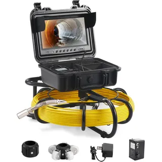Vevor Inspektionskamera Rohrkamera 50m Kanalkamera 720P Endoskop-Kamera 12V 4500mAh Lithium-Akku 6Stunden Rohrinspektionskamera IP68