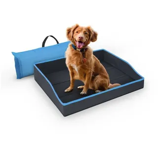 BestLivings Faltbares Haustierbett für Hunde und Katzen Blau 60x43cm Reisebett