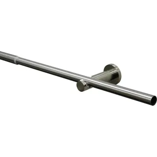 GARDINIA Gardinenstangen-Set Sol Ø 16-19 mm edelstahl-optik 120-210 cm