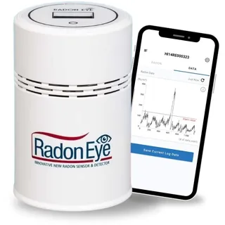 Ecosense – RadonTec RadonEye RD200 – Präzises Radonmessgerät | Sofortige Überwachung | Dauerhafte Messung | Ideal für Wohnräume & Arbeitsplätze