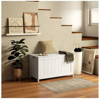 Homcom Truhe, Aufbewahrungsbox, Auflagenbox mit Griff, Gerätetruhe mit Deckel,