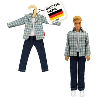 Heless Time2Shine Kariertes Hemd mt Jeans für Modepuppen der Größe 29 cm