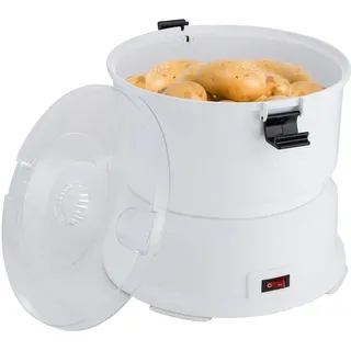 SABUIDDS Elektrischer Kartoffelschäler bis 1,76lbs Kartoffeln - Kartoffelschälmaschine aus Kunststoff und 430 Edelstahl für Trocknen von Gemüse und Schälen von Frischen Kartoffeln Weiß