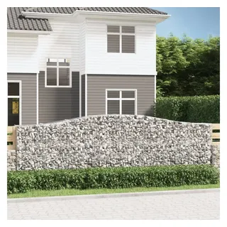 vidaXL Gabione mit Hochbogen 400 x 50 x 140 cm