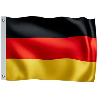 monzana MONZANA® Deutschland Flagge 150x90cm Deutschlandfahne Metallösen strapazierfähig Fahne 100% Polyester Garten Outdoor Indoor Länder doppelt umsäumte Kanten Pflegeleicht
