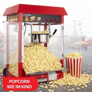 GastroHero Popcornmaschine ECO – 5 kg/h Leistung, 1 Kessel, langlebiges Edelstahlgehäuse