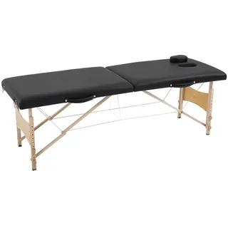 Homcom Massageliege Schwarz Holz B/H/L: ca. 60x186x58 cm |