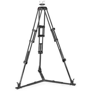 Manfrotto Carbon Doppelrohr-Stativ mit 100/75mm Halbschale & Bodenspinne