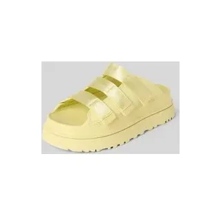 Sandalette mit Klettverschluss Modell 'GOLDENGLOW', Neon Gelb, 40