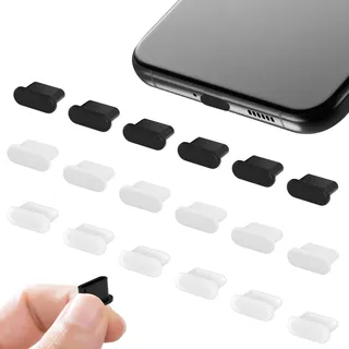 HUTRADE 18 Stück USB C Staubschutz, Universal USB C Schutzkappe, Langlebige Ladebuchse Schutz, Leichte Staubschutz USB C, Hochwertige USB C Abdeckung