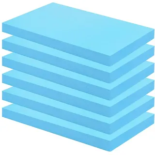 Fouvin 6 Stück Schaumplatte Hartschaum, handgefertigtes DIY Modellmaterial Blaue Hartschaumplatte Styroporplatten Bastelplatte für Landschaftsmodellierung (20mm)