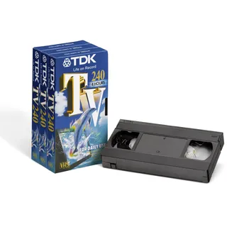 TDK T14569 VHS Videokassette TV-240 (3 Stück) 240 Minuten Laufzeit