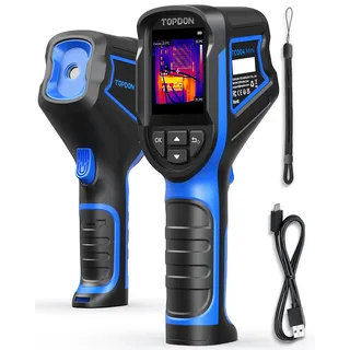 TOPDON TC004 Mini Wärmebildkamera, 240x240 IR-Auflösung Handheld Thermal Camera, 15-Stunden Akkulaufzeit, 25Hz Bildwiederholrate, -20°C bis 450°C Temperaturbereich, Hoch-/Tief-Temperaturalarm