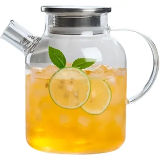 Hitzebeständige Glas-Teekanne mit Griff, große Kapazität, Kaltwasserkessel für den Haushalt, praktische Glaskrüge, praktische Glaskaraffen