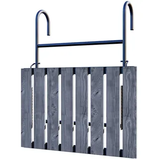 [en.casa] Balkonhängetisch 60 x 40 x 58 cm Grau