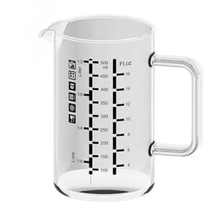 Bohemia Cristal Simax Messbecher, 0,5 l, Einheitsgröße, transparent