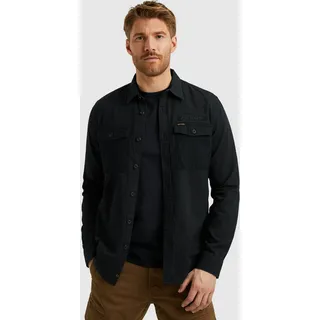 Langarmhemd PME LEGEND, Herren, Gr. M, N-Gr, salute, Web, Obermaterial: 100% Baumwolle, unifarben, regular fit normal, Manschette, Hemden, mit Logo Stickerei