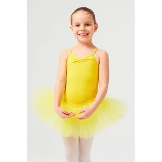 tanzmuster Tüllkleid Ballett Tutu Kim mit Glitzersteinen Ballettkleid für Mädchen gelb 164/170