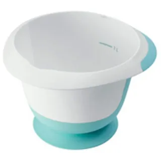 KEEEPER Rührschüssel mit Saugnapf, und Anti-Rutsch-Oberfläche, Kunststoff, 3,5 l, Mariella, Mintgrün/Weiß
