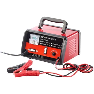 Lescars Ladegerät Autobatterie: Profi-Batterieladegerät für 6 V / 12 V, max. 6 A