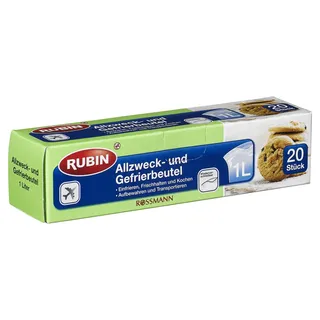 RUBIN Gefrierbeutel 1,0 l transparent