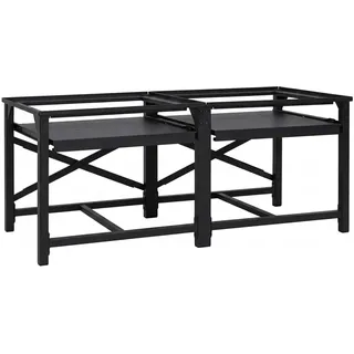 vidaXL Waschmaschinen-Podest 2 Stk. Schwarz 120 x 56 x 52 cm