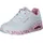Damen white durabuck/red pink mesh trim 40