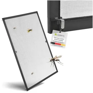 Juskys Fliegenschutzgitter mit Aluminiumrahmen 130 x 150 cm anthrazit
