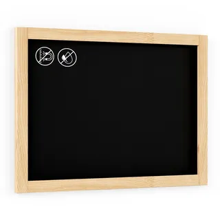 ALLboards Kreidetafel mit naturlackierten Holzrahmen 70x50cm