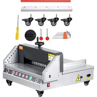 Vevor elektrischer Papierschneider (330,2 mm Schnittbreite / 4 cm Schnittstärke), Desktop-Papierschneidemaschine mit Tastensteuerung, Papierschneider für Büro Schule Druckerei, Papier Schneiden