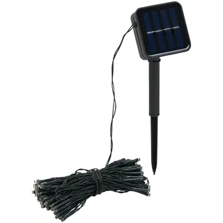 Lunartec Solar-Lichterkette inkl. Dämmerungssensor 12 m Schwarz