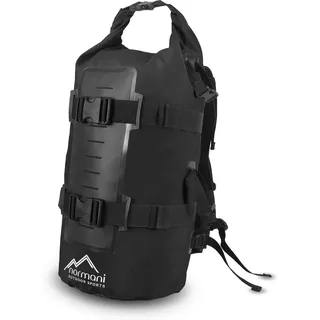 normani Wasserdichter Rucksack mit Seesack-Verschluss 40 Liter Schwarz 40 Liter