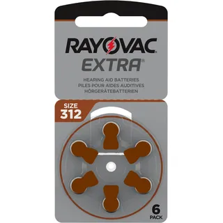 Rayovac Extra Advanced Hörgerätebatterien mit Active-Core-Technologie 312, 6st.