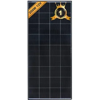 EnjoySolar enjoy solar PERC Mono 200W 12V Solarpanel Solarmodul Photovoltaikmodul, Monokristalline Solarzelle PERC Technologie, ideal für Wohnmobil, Gartenhäuse, Boot