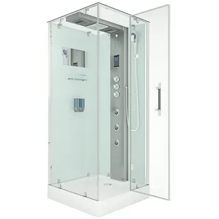 AcquaVapore AquaVapore Dampfdusche Duschtempel Sauna Dusche Duschkabine D38-00R3-EC 80x80 cm