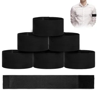 Psyqtsuary 5 X 35cm 10 Stück Trauerflor Armbinde Schwarz, Elastisches Trauer-Armbinde Trauerarmbinde Trauerbinde Trauerbinden Trauerband Trauer Armbinde Für Beerdigung Trauer Sport Fußballmannschaft