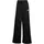 3 Streifen Fleece Hose Damen schwarz 2XL