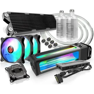 Raijintek Scylla Elite CA360 Wasserkühlungs-Set, Water Cooling Kit, All-in-one Liquid CPU Cooler Kit, Lüftern und Pumpe mit AGB, Fernsteuerung