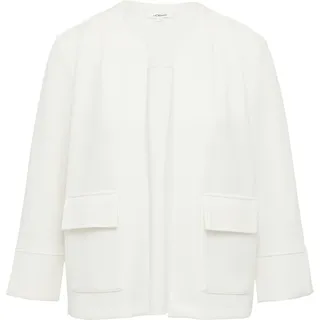 s.Oliver Scuba-Sweatjacke mit Faltendetail - creme - 44