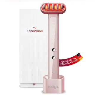 heilys® FaceWand – LED Rotlichtlampe mit 465 nm Blaulicht, 630 nm Rotlicht, Violettmodus, EMS, Wärme-, Massagemodus, Anti-Aging, Aknebehandlung, Hautverjüngung, Kabellos, Ergonomisch, Lichttherapie Ge